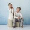 Willow Tree Children | Brother And Sister (Darker Skin Tone And Hair Color)