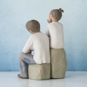 Willow Tree Children | Brother And Sister (Darker Skin Tone And Hair Color)