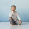 Willow Tree Children | Inquisitive Child (Darker Skin Tone And Hair Color)