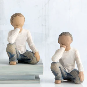 Willow Tree Children | Inquisitive Child (Darker Skin Tone And Hair Color)