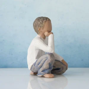 Willow Tree Children | Inquisitive Child (Darker Skin Tone And Hair Color)