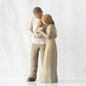 Willow Tree Adult & Child | We Are Three (Woman: Lighter Skin, Man: Darker Skin)